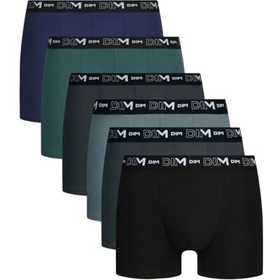 DIM. Katoenen stretch, ademend, optimale ondersteuning, X6 boxershorts voor heren (6 stuks), Lot Darkness XL DIM. Katoenen stretch, ademend, optimale ondersteuning, X6 boxershorts voor heren (6 stuks), Lot Darkness XL