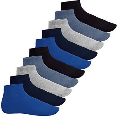 Footstar Sokken voor heren en dames met korte schacht (10 paar) Quarter sokken van katoen Sneak it, jeans, stone, 43-46 EU 43-46 EU Footstar Sokken voor heren en dames met korte schacht (10 paar) Quarter sokken van katoen Sneak it, jeans, stone, 43-46 EU 43-46 EU