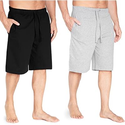 CityComfort Pyjamabroek voor heren, verpakking van 2 stuks, twee katoenen shorts met elastische tailleband, zachte shorts, comfortabel en comfortabel, pyjama voor heren, nachtkleding, vrijetijdskleding, pyjama, zwart. XL CityComfort Pyjamabroek voor heren, verpakking van 2 stuks, twee katoenen shorts met elastische tailleband, zachte shorts, comfortabel en comfortabel, pyjama voor heren, nachtkleding, vrijetijdskleding, pyjama, zwart. XL