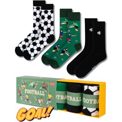 soxo Sportsokken voor heren, fantasie, grappig cadeau, sokken, cadeau, idee, 40-45, voetbal, 3 paar 40-45 soxo Sportsokken voor heren, fantasie, grappig cadeau, sokken, cadeau, idee, 40-45, voetbal, 3 paar 40-45