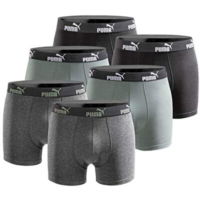 Puma Basic boxershorts voor heren, limited edition, zwart, set van 6 M Puma Basic boxershorts voor heren, limited edition, zwart, set van 6 M