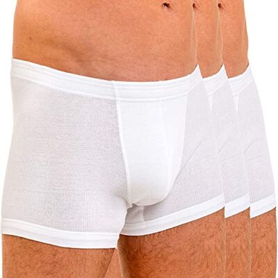 HERMKO 3901 Set van 3 boxershorts voor heren, 100% biologisch katoen, wit, XL XL HERMKO 3901 Set van 3 boxershorts voor heren, 100% biologisch katoen, wit, XL XL