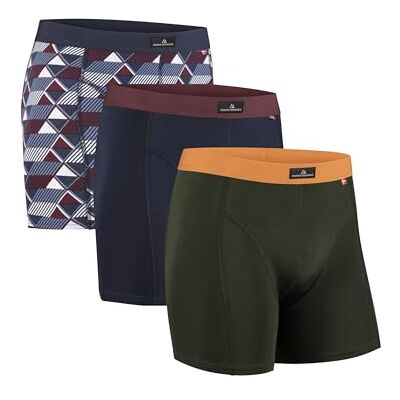 DANISH ENDURANCE Set van 3 boxershorts van superzacht katoen, comfortabele en ademende boxershorts voor heren XL DANISH ENDURANCE Set van 3 boxershorts van superzacht katoen, comfortabele en ademende boxershorts voor heren XL