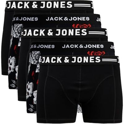 Jack & Jones Jacoliver Trunks Boxershorts voor heren, 5 stuks. L Jack & Jones Jacoliver Trunks Boxershorts voor heren, 5 stuks. L