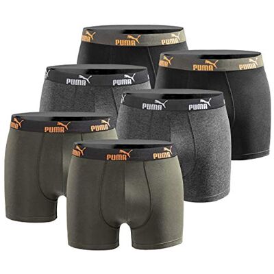 Puma Basic boxershorts voor heren, limited edition, zwart, set van 6 S Puma Basic boxershorts voor heren, limited edition, zwart, set van 6 S