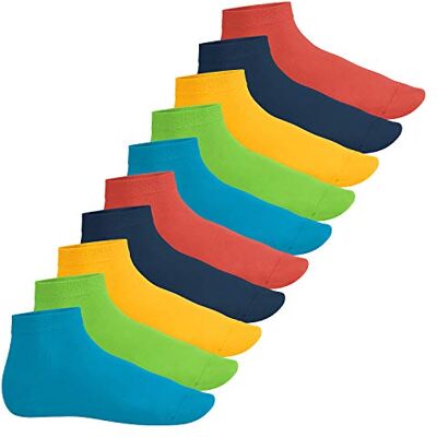 Footstar Sokken voor heren en dames met korte schacht (10 paar) Quarter sokken van katoen Sneak it, modekleuren, 47-50 EU 47-50 EU Footstar Sokken voor heren en dames met korte schacht (10 paar) Quarter sokken van katoen Sneak it, modekleuren, 47-50 EU 47-50 EU