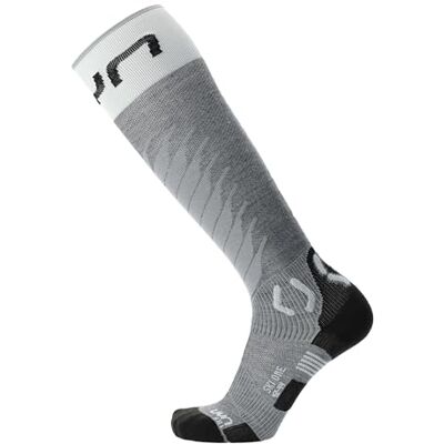 UYN M SKI ONE Merino Sokken, grijs gemêleerd wit UYN M SKI ONE Merino Sokken, grijs gemêleerd wit