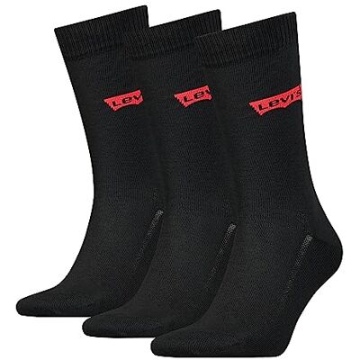 Levis Klassieke sokken (3 stuks) uniseks, duurzaam, zwart, 43-46 43-46 Levis Klassieke sokken (3 stuks) uniseks, duurzaam, zwart, 43-46 43-46