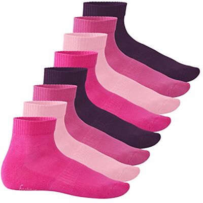 Footstar Korte sokken voor dames en heren met badstof zool (8 paar) Sneak It!, Baai 43-46 Footstar Korte sokken voor dames en heren met badstof zool (8 paar) Sneak It!, Baai 43-46