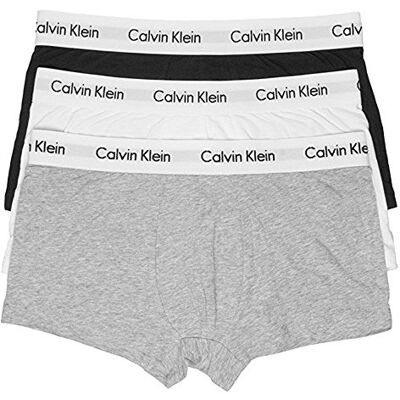 Calvin Klein Set van 3 herenonderbroeken, Zwart, Wit, Grijs. L Calvin Klein Set van 3 herenonderbroeken, Zwart, Wit, Grijs. L
