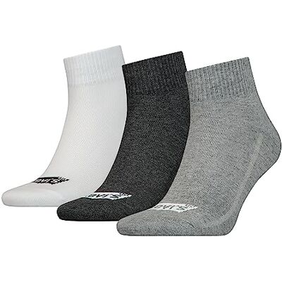 Levis Recycled Cotton Quarter sokken, uniseks, grijs combo, 39-42 39-42 Levis Recycled Cotton Quarter sokken, uniseks, grijs combo, 39-42 39-42
