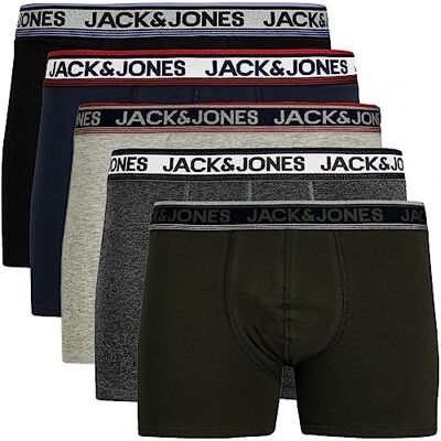 Jack & Jones Set van 5 boxershorts voor heren van katoenmix, 5 stuks meerkleurig #43 XL Jack & Jones Set van 5 boxershorts voor heren van katoenmix, 5 stuks meerkleurig #43 XL