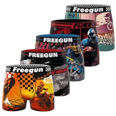 FREEGUN Boxer Fgdbz/1/Bm/Pk5 Herenondergoed, oranje/beige/zwart/rood M FREEGUN Boxer Fgdbz/1/Bm/Pk5 Herenondergoed, oranje/beige/zwart/rood M