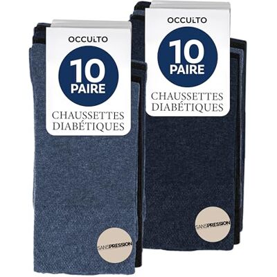 Occulto Diabetische sokken voor dames en heren, 10 stuks (model: Goetz) 43-46 Occulto Diabetische sokken voor dames en heren, 10 stuks (model: Goetz) 43-46