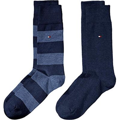 Tommy Hilfiger Th Men Rugby Sock 2p Herensokken (2 stuks), Blauw (Jeans 356) 43-46 EU Tommy Hilfiger Th Men Rugby Sock 2p Herensokken (2 stuks), Blauw (Jeans 356) 43-46 EU