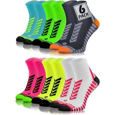 sesto senso Sportsokken voor dames en heren, 3-12 paar kleurrijke sportsokken, 6 stuks, grafiet, groen (neon), turquoise, wit, geel, roze, 35-38 EU 35-38 sesto senso Sportsokken voor dames en heren, 3-12 paar kleurrijke sportsokken, 6 stuks, grafiet, groen (neon), turquoise, wit, geel, roze, 35-38 EU 35-38