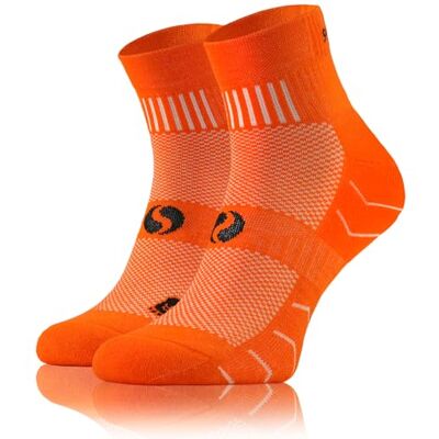 sesto senso 1 paar katoenen hardloopsokken voor dames en heren, kleurrijke sportsokken, Oranje 43-47 EU sesto senso 1 paar katoenen hardloopsokken voor dames en heren, kleurrijke sportsokken, Oranje 43-47 EU