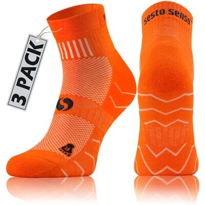 sesto senso Kleurrijke sportsokken van katoen, voor dames en heren, 3 paar, 3 paar, oranje, 43-47 EU 43-47 sesto senso Kleurrijke sportsokken van katoen, voor dames en heren, 3 paar, 3 paar, oranje, 43-47 EU 43-47