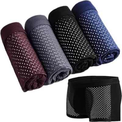 LSFYYDS Bamboo Fibre Shorts Cool Underwear Underwear for Men 4pcs-a (BE, Alpha/letters, 3TG, Normale maat, 4 stuks-A) 3XL LSFYYDS Bamboo Fibre Shorts Cool Underwear Underwear for Men 4pcs-a (BE, Alpha/letters, 3TG, Normale maat, 4 stuks-A) 3XL