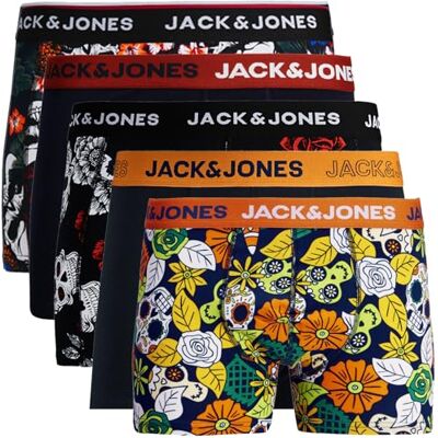 Jack & Jones Jacoliver Trunks Boxershorts voor heren, 5 stuks. M Jack & Jones Jacoliver Trunks Boxershorts voor heren, 5 stuks. M