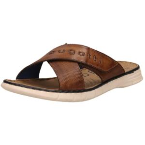 bugatti Heren zomermuiltjes van leer en textiel, cognac, 42 EU 42 EU bugatti Heren zomermuiltjes van leer en textiel, cognac, 42 EU 42 EU