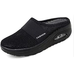 YisiNP Instappers, dames, orthopedisch, met luchtkussen en ademend mesh, voor ontspanning, zwart. 36 EU YisiNP Instappers, dames, orthopedisch, met luchtkussen en ademend mesh, voor ontspanning, zwart. 36 EU