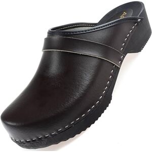 APREGGIO Herenklompen Leren en houten schoenen voor heren Comfortabele houten schoenen voor heren Praktische tuinklompen voor heren Herenpantoffels, Donkerbruin, 44 EU 44 EU APREGGIO Herenklompen Leren en houten schoenen voor heren Comfortabele houten schoenen voor heren Praktische tuinklompen voor heren Herenpantoffels, Donkerbruin, 44 EU 44 EU