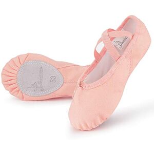 Soudittur Balletschoen van canvas, klassiek, ballerina, demi pointes, dans, pilates, yoga, gymnastiek, platte split dansschoenen, voor meisjes en vrouwen, EU 23-44 (kies een maat kleiner), Roze 33 EU Soudittur Balletschoen van canvas, klassiek, ballerina, demi pointes, dans, pilates, yoga, gymnastiek, platte split dansschoenen, voor meisjes en vrouwen, EU 23-44 (kies een maat kleiner), Roze 33 EU