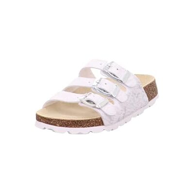 Superfit Meisjes Fussbettpantoffeln pantoffels, Wit en zilver. 24 EU Superfit Meisjes Fussbettpantoffeln pantoffels, Wit en zilver. 24 EU