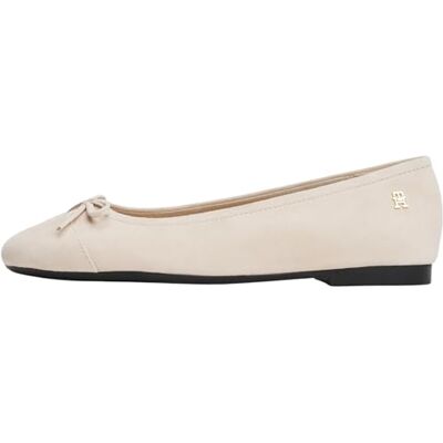 Tommy Hilfiger Suède ballerina's met suède neus FW0FW08909 beige (klassiek beige), maat 39, klassiek beige, 39 EU 39 EU Tommy Hilfiger Suède ballerina's met suède neus FW0FW08909 beige (klassiek beige), maat 39, klassiek beige, 39 EU 39 EU
