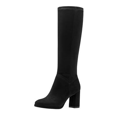 Tamaris Long Boot Heel 1-25554-45 hoge laarzen voor dames, zwart., 41 EU 41 EU Tamaris Long Boot Heel 1-25554-45 hoge laarzen voor dames, zwart., 41 EU 41 EU