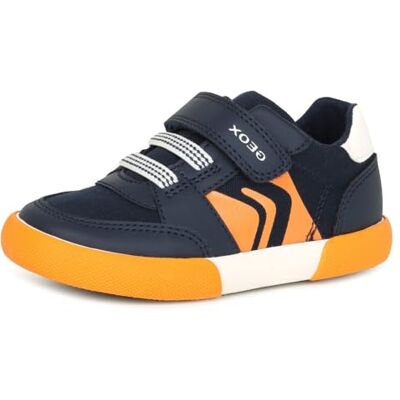 Geox B Gisli Boy A Sneaker Baby Jongens, marineblauw/oranje, 23 EU 23 EU Geox B Gisli Boy A Sneaker Baby Jongens, marineblauw/oranje, 23 EU 23 EU