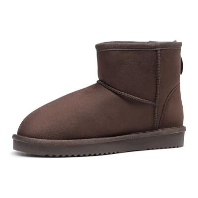 DREAM PAIRS Sneeuwlaarzen voor dames, winterlaarzen, sneeuwlaarzen, comfortabele platte schoenen, warmte en comfort, FuzzyClassic, lage laarzen, Bruin, 35 EU 35 EU DREAM PAIRS Sneeuwlaarzen voor dames, winterlaarzen, sneeuwlaarzen, comfortabele platte schoenen, warmte en comfort, FuzzyClassic, lage laarzen, Bruin, 35 EU 35 EU
