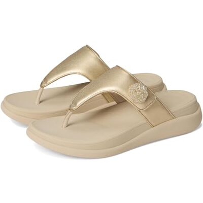 Fitflop F-Mode Go Beadie-Button Adj Platte damessandalen, T/P, platino, 43 EU 43 EU Fitflop F-Mode Go Beadie-Button Adj Platte damessandalen, T/P, platino, 43 EU 43 EU