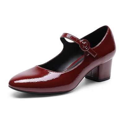 DREAM PAIRS Pumps met gesloten teen voor dames, Bordeaux, 43 EU 43 EU DREAM PAIRS Pumps met gesloten teen voor dames, Bordeaux, 43 EU 43 EU