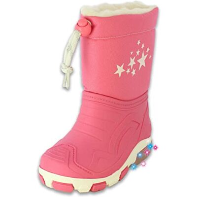 Beck Blinking Stars regenlaarzen voor meisjes, Snoep Roze 34/35 EU Beck Blinking Stars regenlaarzen voor meisjes, Snoep Roze 34/35 EU