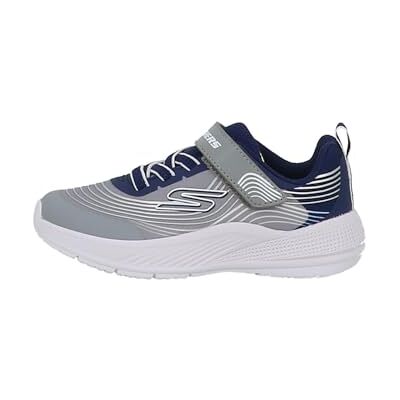 Skechers Microspec Advance Sneakers voor kinderen, marineblauw, grijs en textielwit/marineblauw, maat 37 21 EU Skechers Microspec Advance Sneakers voor kinderen, marineblauw, grijs en textielwit/marineblauw, maat 37 21 EU