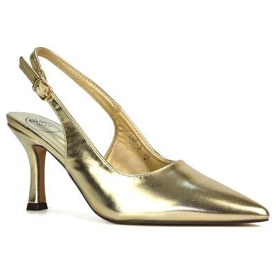 ESSEX GLAM Dames hoge hakken puntige teen pumps hoge hakken puntige teen pumps maat 36-42, goud/metallic, 39 EU 39 EU ESSEX GLAM Dames hoge hakken puntige teen pumps hoge hakken puntige teen pumps maat 36-42, goud/metallic, 39 EU 39 EU