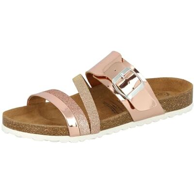 Lico Bioline Fashion platte pantoffels voor dames, Rozengoud., 40 EU 40 EU Lico Bioline Fashion platte pantoffels voor dames, Rozengoud., 40 EU 40 EU