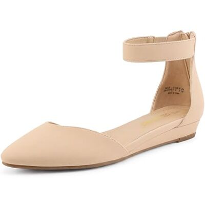 DREAM PAIRS Ballerina's voor dames, platte schoenen met lage sleehak, elegante enkelriem, platte bruidsschoenen, Nubuck Nubuck, 41.5 EU 41.5 EU DREAM PAIRS Ballerina's voor dames, platte schoenen met lage sleehak, elegante enkelriem, platte bruidsschoenen, Nubuck Nubuck, 41.5 EU 41.5 EU