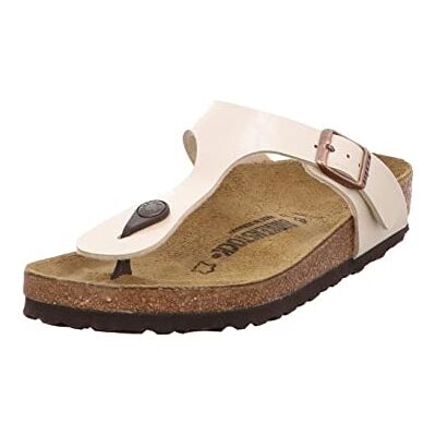 Birkenstock Classic Arizona Birko-Flor slippers voor volwassenen, uniseks, Wit gelakt 38 EU Birkenstock Classic Arizona Birko-Flor slippers voor volwassenen, uniseks, Wit gelakt 38 EU