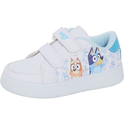 BLUEY Lichte en eenvoudig te bevestigen sneakers voor kinderen, jongens en meisjes, wit, 31 EU 31 EU BLUEY Lichte en eenvoudig te bevestigen sneakers voor kinderen, jongens en meisjes, wit, 31 EU 31 EU