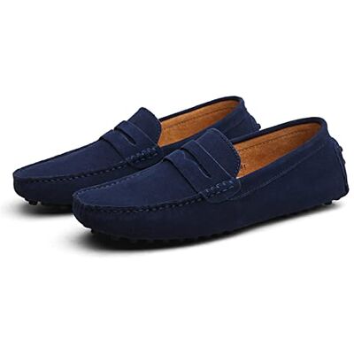 LZQpearl Heren mocassins, platte schoenen voor heren van suède, Penny Loafers casual om aan te trekken op het dek van de boot voor volwassenen en jongeren, uniseks, Marine., 43 EU 43 EU LZQpearl Heren mocassins, platte schoenen voor heren van suède, Penny Loafers casual om aan te trekken op het dek van de boot voor volwassenen en jongeren, uniseks, Marine., 43 EU 43 EU