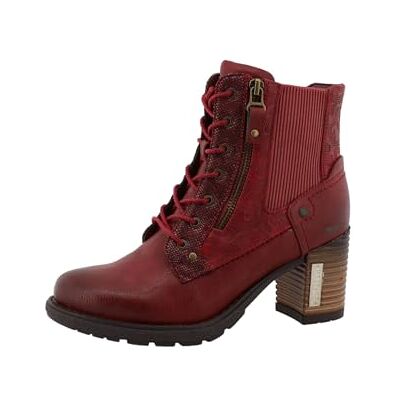 MUSTANG enkellaarzen dames 15M0182001, Rood, 39 EU 39 EU MUSTANG enkellaarzen dames 15M0182001, Rood, 39 EU 39 EU