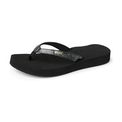 REEF Star Cushion Sassy Black Silver Bls, teenslippers voor dames, maat 40 EU, Zwart Zilver Bls. 40 EU REEF Star Cushion Sassy Black Silver Bls, teenslippers voor dames, maat 40 EU, Zwart Zilver Bls. 40 EU