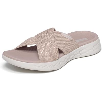 Skechers On-the-go 600 Glinsterende damessandalen 36 EU Skechers On-the-go 600 Glinsterende damessandalen 36 EU