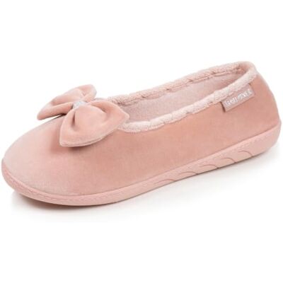 Isotoner Pantoffels, ballerina's, dames, microvelours, ergonomische zool, traagschuim, EU, Blozen, 36 EU 36 EU Isotoner Pantoffels, ballerina's, dames, microvelours, ergonomische zool, traagschuim, EU, Blozen, 36 EU 36 EU