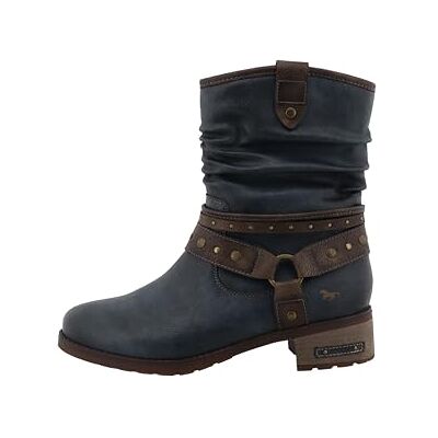 MUSTANG Enkellaarsjes voor dames, Navy Blauw, 36 EU 36 EU MUSTANG Enkellaarsjes voor dames, Navy Blauw, 36 EU 36 EU