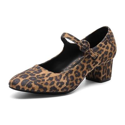 DREAM PAIRS Pumps met gesloten teen voor dames, Luipaard., 40 EU 40 EU DREAM PAIRS Pumps met gesloten teen voor dames, Luipaard., 40 EU 40 EU