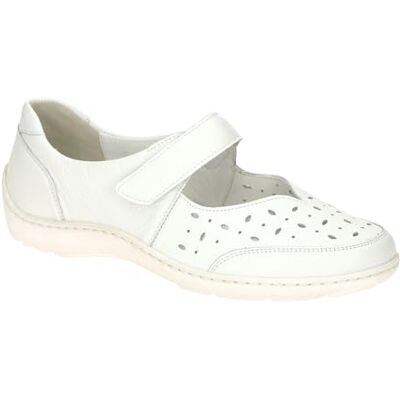 Waldläufer Henni 496325-139-150 Ballerina met ProActive zool, glad leer, wit, breedte H, Wit 37.5 EU Large Waldläufer Henni 496325-139-150 Ballerina met ProActive zool, glad leer, wit, breedte H, Wit 37.5 EU Large